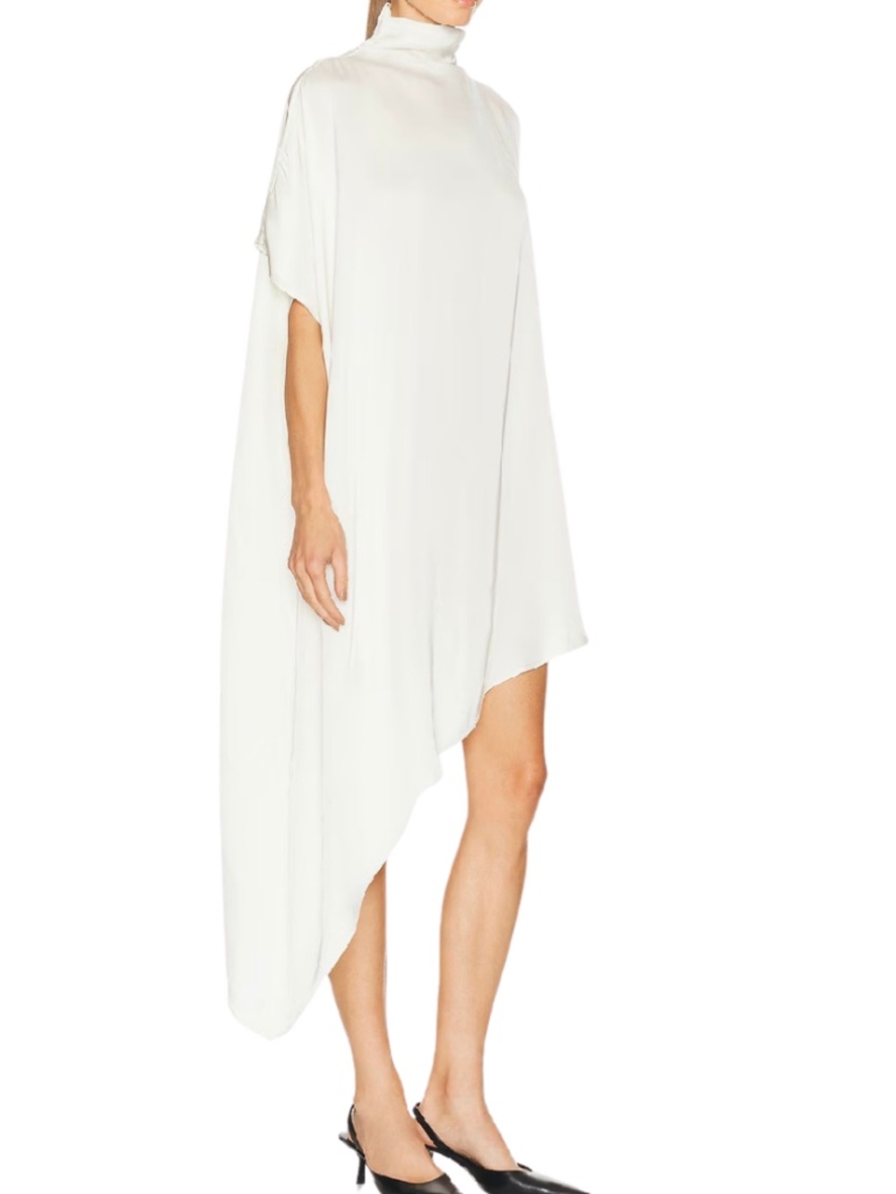 EAVES Noss Asym Mini Dress White $310 NWT Sz M - Picture 2 of 3